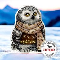 DIY Owl Christmas Ornament, Christmas Ornaments Cross Stitch Kit, Hanging Christmas Decor, Xmas Gift