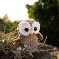 Handgehäkelte Baby Eule - Zauberei - Hexenschule - Owl - Geschenkidee - Uhu - Kauz - Kuscheltie