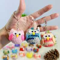Crochet Owl Keychain Crochet Keychain Cute Keychain Plush Keychain Handmade Keychain Amigurumi Keych