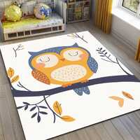 Owl Rug, Kids Room Rug, Colorful Rug, Funny Rug, Nursery Rug, Washable Rug, Rug For Kids Room