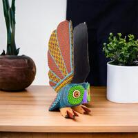Alebrije Owl Oaxacan Wood Carving Hand Painted Mexican Craft Home Decor  | Magia Mexica