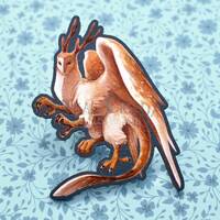 Barn Owl Griffin Wood Pin