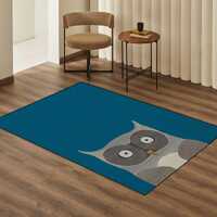 Owl Pattern Kids Rug: Anti-Slip Nursery Carpet