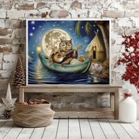The Owl and the Pussycat Nursery Art Print or Canvas,  Nursery & Kids Room Décor, Art for