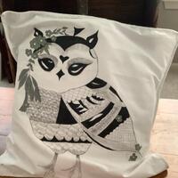 Owl,Decorated Pillow with Bling