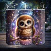 Cute Owl Digital Download, 20oz Skinny Tumbler Wrap, Owl Tumbler Design, Owl Art Sublimation, Adorab