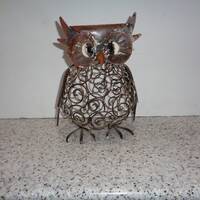 Wire Owl decoration, vintage