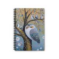 Cute Owl Notebook 6x8 Mother & Baby Owls Fantasy Owls Art Diary Cute Gift for Kids Notebook Spir