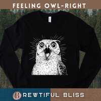 Owl Meme Shirt, Graphic Meme Tshirt, Funny Tee, Animal Shirt, Owl Lover, Unhinged Animal Meme shirt,
