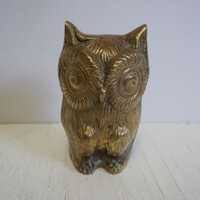 Vintage Brass Owl Figurine