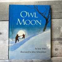 Owl Moon by Jane Yolen Large Vintage Hard Cover Book 1988