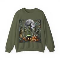 Owl Halloween Sweatshirt,Spooky, Cozy & Perfect for Halloween Lovers,Unique Owl Design Trick-or-