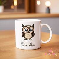 Owl Mug Personalized Owl Mug Custom Name Owl Mug Gift Ceramic Owl Mug Owl Coffee Mug Owl Coffee Cup 