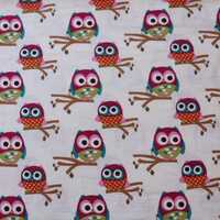 Owl Fabric, David Textiles, Grafiq Trafiq, Owl Lover Fabric, Cute Owls on a Branch Quilt Fabric