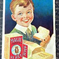 Magic Yeast Recipe Advertising Fold Out Boy Owl Northwestern Yeast Co Chicago Making Root Beer Cinna