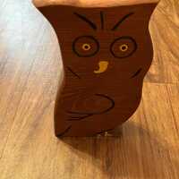 Vintage wooden owl, 8 inch doorstop  BoHo