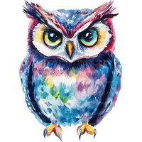 24 Cute Owl Clipart, Hyperrealistic Owl, Printable Watercolor Clipart, Paper Craft, Junk Journals, H