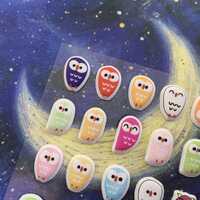 96 owl stickers mini owl super cute owl adorable owl little bird baby owl theme puffy sticker owl gi