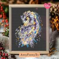 Watercolor Owl Cross Stitch Pattern: Bird Art (PDF Download)