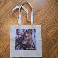 Great-Horned Owl Canvas Tote Bag; eco-friendly way to help the planet & birds! Happy Owl-o-ween,