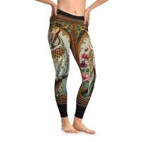 Big Owl Leggings Women Stretchy Pants Animal Print Yoga Tights Women Active wear Best Gift for Bird 