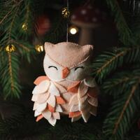 Felt owl pattern, Christmas pattern, Owl ornament, sewing pattern,Christmas ornament, PDF patterns, 