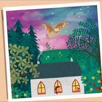 Aurora Owl art card