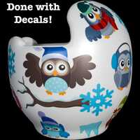 Personalized Halloween cranial helmet design | Winter owls | For Doc band, Star helmet, Hanger helme