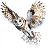 14 Georgeous Owl Flying Clipart Bundle, Cute Owl, Digital Clipart, Watercolor Image, High Quality JP