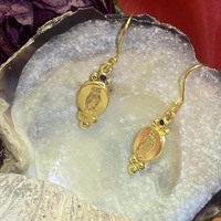 Ancient Roman, Greek, and Egyptian Coin Owl Dangle Vintage Earrings - 925 Sterling Silver - Lucky Ea