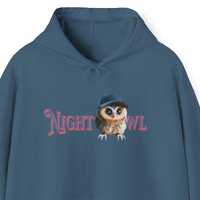 Night Owl Sweatshirt, Unisex Heavy Blend™ Hooded Sweatshirt, Funny Owl Shirt, Cute and Cozy Ho