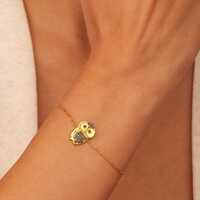 14K Gold Halloween Owl Charm Bracelet: Spooky Gothic Jewelry