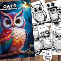 Owls Coloring Pages, Floral Owls Coloring, Owls Coloring, Patterned Owl Coloring, Animal Coloring Pa