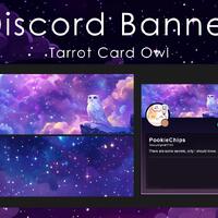 Discord Banner | Tarot Owl Theme | Mystical Cosmic Starry Night Design | Galaxy & Celestial Aest