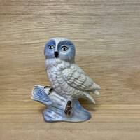 Small Vintage Porcelain Owl on Branch