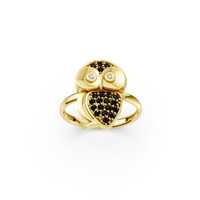 Solid Gold Owl Ring: Nature-Inspired Animal Jewelry
