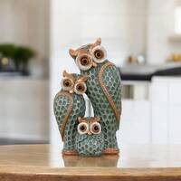 Owl Family Sculpture Decor Owl Figurine Perfect for Living Room and Entry way