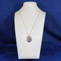 Reed & Barton Damascene Owl in Moonlight  Estate  Sterling Silver Chain and Pendant