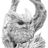 3d illusion of a Cute Owl in a Branch for Laser Please Read Description laser ready 4 ZIP Files