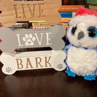 Ty beanie baby Christmas owl Icicles 6” beanie weighted plushie with Santa hat blue white pret