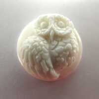 Carved Bone Baby Owl Cabochon 2 Options Bali Fair Trade