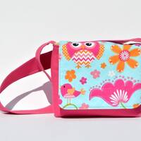 Pink Owl Messenger Bag: Toddler Crossbody Purse