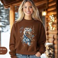 Christmas Owl Sweatshirt,Cute Owl Sweater,Owl Lover Christmas Gift,Nature Lover Gift,Owl Lover Tee,G