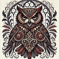 Steampunk Owl Rice Paper: A4 Decoupage, Scrapbooking