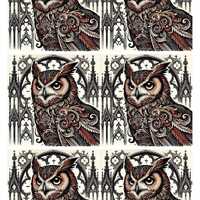 Steampunk Owl Collage Sheet, Premium Rice Paper for Decoupage, Scrapbook, Art Journal Paper, Decoupa