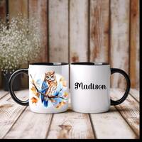Personalized Owl Mug, Gift for Owl Lovers