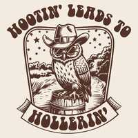 Vintage Western Owl SVG PNG: Cowboy Saying, Funny Tee Design