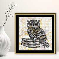 DOLLAR DAYS! - Wise Old Owl Silhouette Cross Stitch Pattern, Instant Digital Download Bird PDF Chart