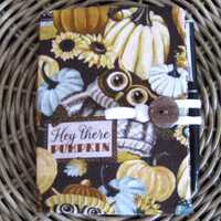 Fabric Covered Mini Journal - Owls - With Pen