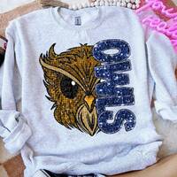 OWLS png, faux glitter owls png, owls school spirit png, owls digital for sublimation & dtf, ow